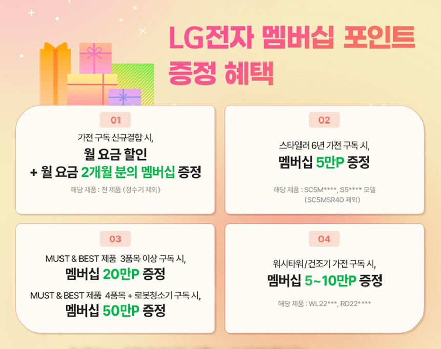 6월 LG 구독 멤버십 포인트 증정 혜택